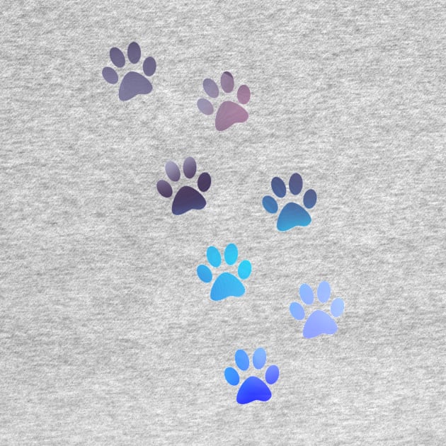 Watercolour Paw Prints by alisadesigns